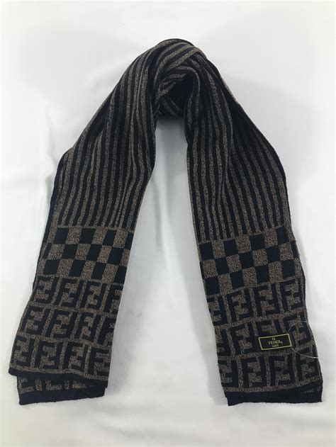 fendi multi colour scarf|vintage fendi wool scarf.